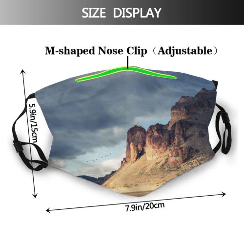 yanfind Idyllic Shore Coast Freedom Lake Daylight Calm Fly Bird Seaside Shoreline Wild Dust Washable Reusable Filter and Reusable Mouth Warm Windproof Cotton Face
