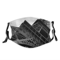 yanfind Sky Tower Area Sky Metal Skyscrapes Paris Architecture Urban Europe Eiffel Tower Dust Washable Reusable Filter and Reusable Mouth Warm Windproof Cotton Face