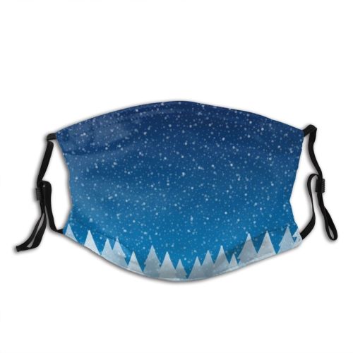 yanfind Dawn Atmospheric Design Mood Landscape Falling Tree Scene Night Snow Forest Fir Dust Washable Reusable Filter and Reusable Mouth Warm Windproof Cotton Face