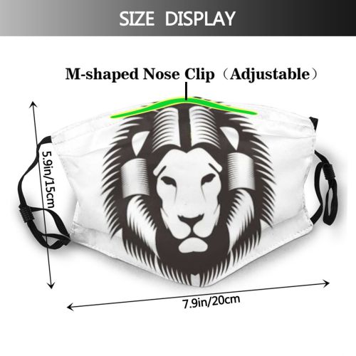 yanfind Isolated Brand Emblem Elegant Safari Cat Mascot Strong Team Power Strength Design Dust Washable Reusable Filter and Reusable Mouth Warm Windproof Cotton Face