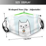 yanfind Abstract Decor Fashion Kawaii Cat Cute Seamless Colorful Doodle Child Baby Design Dust Washable Reusable Filter and Reusable Mouth Warm Windproof Cotton Face