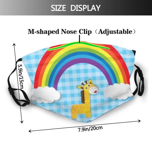 yanfind Abstract Garden Announcement Cute Birth Colorful Design Shower Gift Art Decoration Fun Dust Washable Reusable Filter and Reusable Mouth Warm Windproof Cotton Face