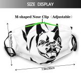 yanfind Isolated Smile Cute Dog French Design Ears Pet Art Portrait Funny Bulldog Dust Washable Reusable Filter and Reusable Mouth Warm Windproof Cotton Face