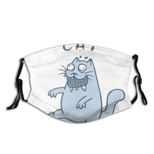 yanfind Crazy Horror Halloween Cat Cute Search Savagery Brains Arise Fear Grave Terrible Dust Washable Reusable Filter and Reusable Mouth Warm Windproof Cotton Face