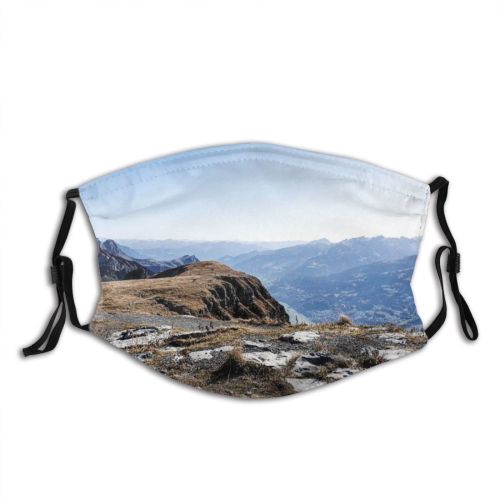 yanfind Range Landscape Tranquility Peak Hiking Scene Snow Snowcapped Backpack Sky Scenics Footpath Dust Washable Reusable Filter and Reusable Mouth Warm Windproof Cotton Face