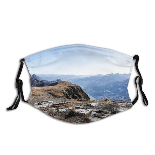 yanfind Range Landscape Tranquility Peak Hiking Scene Snow Snowcapped Backpack Sky Scenics Footpath Dust Washable Reusable Filter and Reusable Mouth Warm Windproof Cotton Face