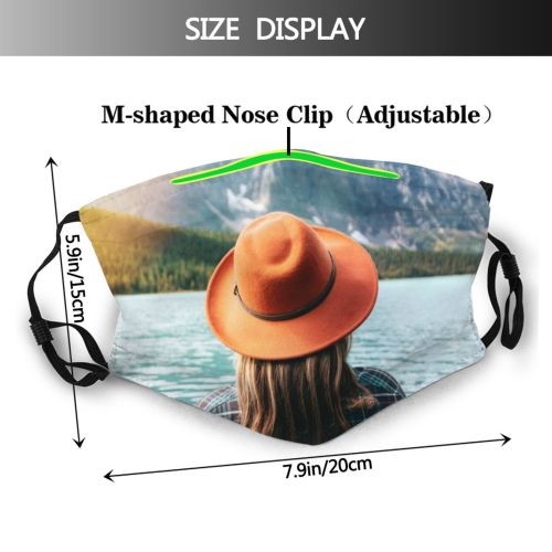 yanfind Idyllic Lake Vacation Park Wandering Relaxation Leisure Recreation Mountain Explore Enviroment Fedora Dust Washable Reusable Filter and Reusable Mouth Warm Windproof Cotton Face