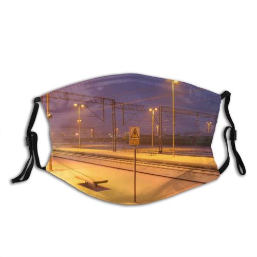 yanfind Winter Train Street Lighting Night Sky Station Fixture Night Light Transport Light Dust Washable Reusable Filter and Reusable Mouth Warm Windproof Cotton Face