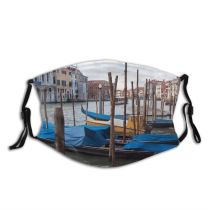 yanfind Winter Vehicle Gondola Boat Venezia Canal Venice Watercraft Channel Canal Transportation Waterway Dust Washable Reusable Filter and Reusable Mouth Warm Windproof Cotton Face