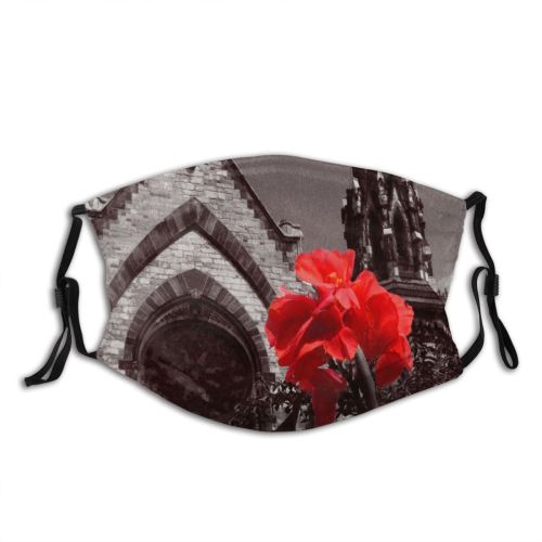 yanfind Steeple Place Church Sky Photoshop Flower Worship Spire Architecture Church Dust Washable Reusable Filter and Reusable Mouth Warm Windproof Cotton Face