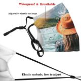 yanfind Idyllic Lake Vacation Park Wandering Relaxation Leisure Recreation Mountain Explore Enviroment Fedora Dust Washable Reusable Filter and Reusable Mouth Warm Windproof Cotton Face
