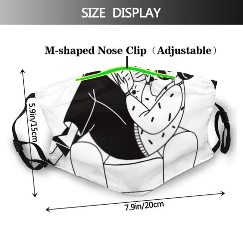 yanfind Isolated Comfort Stay Young Artwork Armchair Story Cute Cozy Hobby Student Doodle Dust Washable Reusable Filter and Reusable Mouth Warm Windproof Cotton Face