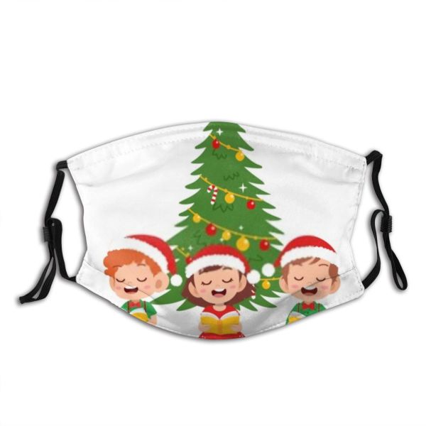 yanfind Friends Isolated Snow Christmas Comic Cute Xmas Kindergarten Songs Present Kid Year Dust Washable Reusable Filter and Reusable Mouth Warm Windproof Cotton Face