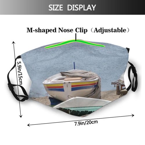 yanfind Sky Vehicle Beach Sea Boat Rowboat Light Ship Wood Beach Boats Transportation Dust Washable Reusable Filter and Reusable Mouth Warm Windproof Cotton Face