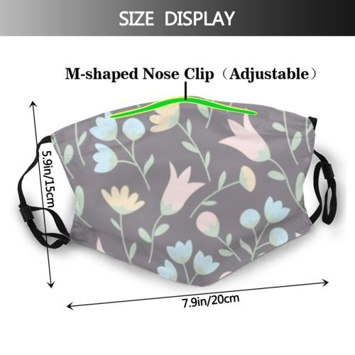 yanfind Blossom Spring Fashion Flower Romantic Delicate Flowers Invite Wildflowers Elegant Modern Decorative Dust Washable Reusable Filter and Reusable Mouth Warm Windproof Cotton Face