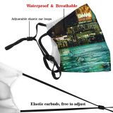 yanfind Japan Transportation Downtown Evening Night Road Wet Time Nightlife Tokyo Tourism Shibuya Dust Washable Reusable Filter and Reusable Mouth Warm Windproof Cotton Face
