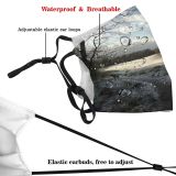 yanfind Winter Golf Morning Natural Winter Atmospheric Cour Glasgow Landscape Scotland Sky Virgin Dust Washable Reusable Filter and Reusable Mouth Warm Windproof Cotton Face