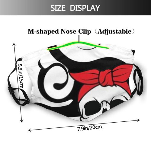 yanfind Isolated Horror Decor Halloween Life Cute File Silhouette Sublimation Coloring Summer Skull Dust Washable Reusable Filter and Reusable Mouth Warm Windproof Cotton Face