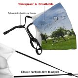 yanfind Field Sky Tree Tree Cloud Fields Poland Grassland Sky Grass Pasture Pasture Dust Washable Reusable Filter and Reusable Mouth Warm Windproof Cotton Face