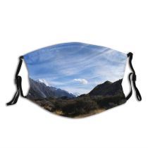 yanfind Outdoors Zealand Tasman Icebergs Wilderness Lewis Snow Cook Scenery Cloud Beautiful Mountains Dust Washable Reusable Filter and Reusable Mouth Warm Windproof Cotton Face