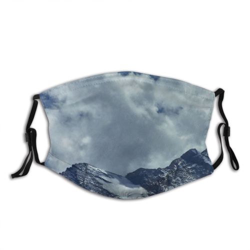 yanfind Ridge Sky Massif Cloud Mountain Sky Light Ice Clouds Mountain Landforms Tree Dust Washable Reusable Filter and Reusable Mouth Warm Windproof Cotton Face