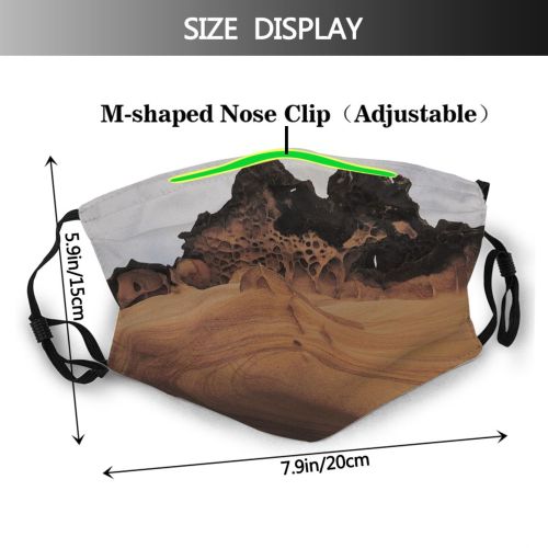 yanfind Idyllic Untouched Barren Calm Dry Rough Peace Beauty Highland Bumpy Silent Magnificent Dust Washable Reusable Filter and Reusable Mouth Warm Windproof Cotton Face