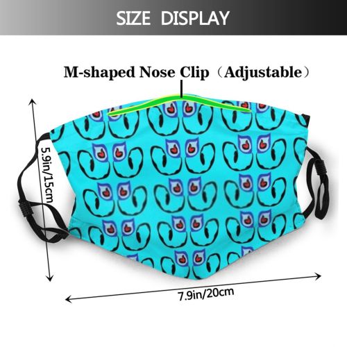 yanfind Abstract Decor Fashion Cute Colorful Patterns Ornament Design Beautiful Repeat Art Decoration Dust Washable Reusable Filter and Reusable Mouth Warm Windproof Cotton Face