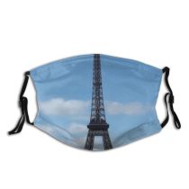 yanfind Landmark Paris Attraction France Historic Sky Eiffel Tree Tower Tourist National Tower Dust Washable Reusable Filter and Reusable Mouth Warm Windproof Cotton Face