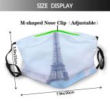 yanfind Europe Capital Cities Eiffel France Built Tower Snow City Architecture Exterior Sky Dust Washable Reusable Filter and Reusable Mouth Warm Windproof Cotton Face