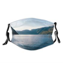 yanfind Lake Daylight Sunset Norway Dawn Mountain Waves Sea Clouds Beach Island Fjord Dust Washable Reusable Filter and Reusable Mouth Warm Windproof Cotton Face