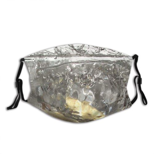 yanfind Fruit Glass Banana Crystal Splash Transparent Dust Washable Reusable Filter and Reusable Mouth Warm Windproof Cotton Face