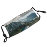 yanfind Lake Hike Mountain Clouds Mountains Peak Summit Valley Hills Outdoors Sky Rocks Dust Washable Reusable Filter and Reusable Mouth Warm Windproof Cotton Face