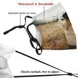 yanfind Idyllic Lady Pasture Model Depth Focus Field Plants Tranquil Photoshoot Hayfield Mountains Dust Washable Reusable Filter and Reusable Mouth Warm Windproof Cotton Face