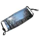 yanfind Winter Landscape Sky Tree Branch Tatra Frost Winter Light Freezing Natural Snow   Dust Washable Reusable Filter and Reusable Mouth Warm Windproof Cotton Face