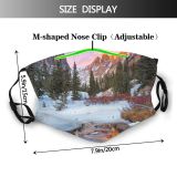 yanfind Range Tree Scene Rocky Snow Stream Tranquil Scenics Estes Reflection USA Mountain Dust Washable Reusable Filter and Reusable Mouth Warm Windproof Cotton Face