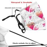 yanfind Abstract Isolated Romance Unusual Cute Seamless Colorful Strips Wedding Ornament Valentine Beautiful Dust Washable Reusable Filter and Reusable Mouth Warm Windproof Cotton Face