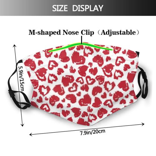 yanfind Abstract Romance Safari Decor Fur Fashion Cat Colorful Skin Wildlife Leopard Design Dust Washable Reusable Filter and Reusable Mouth Warm Windproof Cotton Face