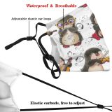 yanfind Arctic Bird Comic Cute Antarctic Seamless Winter Doodle Child Baby Design Art Dust Washable Reusable Filter and Reusable Mouth Warm Windproof Cotton Face