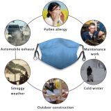 yanfind Winter Mist Ambien Frost Dawn Azure Atmospheric Twilight Daybreak Fog Sky Sunrise Dust Washable Reusable Filter and Reusable Mouth Warm Windproof Cotton Face