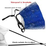 yanfind Ice Atmospheric Social Design Frost Defocused Mood Document Frozen Night Snow Event Dust Washable Reusable Filter and Reusable Mouth Warm Windproof Cotton Face