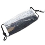 yanfind Ice Glacier Daylight Frost Frosty Mountain Snowy Icy Clouds Daytime Frozen River Dust Washable Reusable Filter and Reusable Mouth Warm Windproof Cotton Face