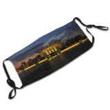 yanfind Lake Sunset Evening Night Dawn Bridge River Modern Pier Architecture Dusk City Dust Washable Reusable Filter and Reusable Mouth Warm Windproof Cotton Face