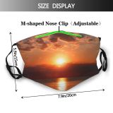 yanfind Lake Golden Galaxy Sunset Iphone Dawn Sea Clouds Beach Sky Dusk Ocean Dust Washable Reusable Filter and Reusable Mouth Warm Windproof Cotton Face