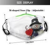 yanfind Christmas Winter Holidays Art Snowman Snow Winter Xmascomp Snowman Space Snow Dust Washable Reusable Filter and Reusable Mouth Warm Windproof Cotton Face