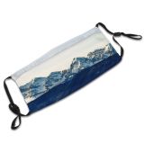 yanfind Ice Glacier Daylight Frost Hike Mountain Top Panorama Climb Frozen Altitude High Dust Washable Reusable Filter and Reusable Mouth Warm Windproof Cotton Face