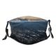 yanfind East Aerial Dramatic Range Sunset Landscape Paddy Tranquility Agriculture Chinese Rural Scene Dust Washable Reusable Filter and Reusable Mouth Warm Windproof Cotton Face