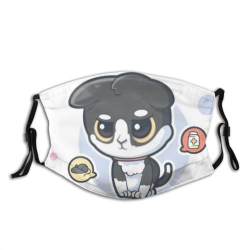 yanfind Cat Kitty Cute Mascot Puppy Cats Art Drawn Happy Paws Funny Kitten Dust Washable Reusable Filter and Reusable Mouth Warm Windproof Cotton Face