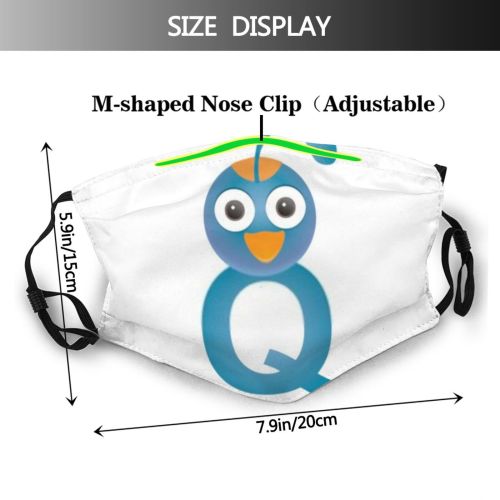 yanfind Isolated Unusual Quail Bird Language Learn Shapes Cute Letter English Preschool Nursery Dust Washable Reusable Filter and Reusable Mouth Warm Windproof Cotton Face