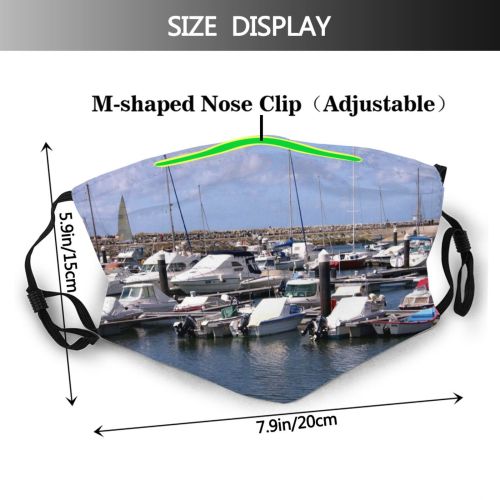 yanfind Motor Harbor Vehicle Boating Structure Boat Harbour Dock Marina Watercraft Harbor Nonbuilding Dust Washable Reusable Filter and Reusable Mouth Warm Windproof Cotton Face