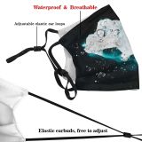 yanfind Drone Ice Exploration America Social Heritage Aerial Dramatic Fjord Arctic Environmental Point Dust Washable Reusable Filter and Reusable Mouth Warm Windproof Cotton Face